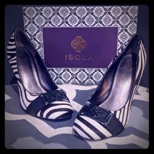 Isola Zebra Print Heels